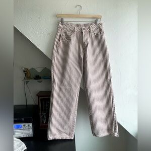 Daisy Street Striped Wide-Leg Jeans | Women’s Size 5